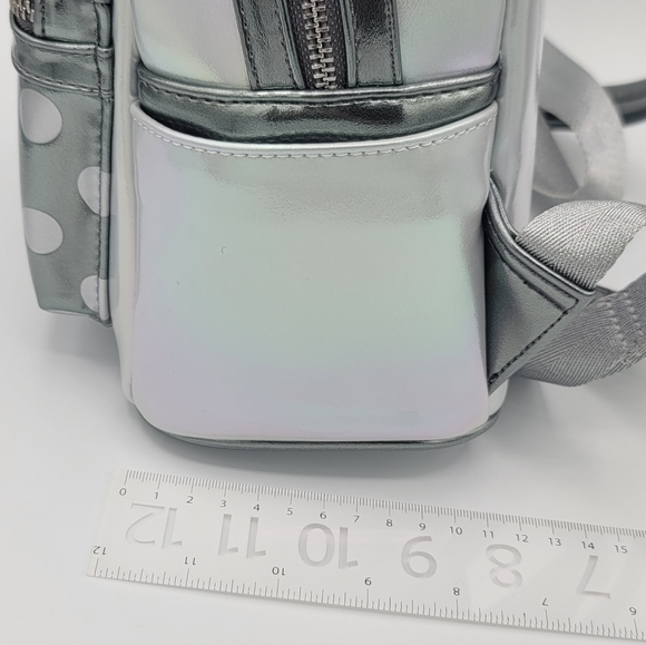 SOLD Loungefly Disney 100 Minnie Mouse Platinum Backpack & Wallet NEW NWT #1635 - Picture 15 of 16